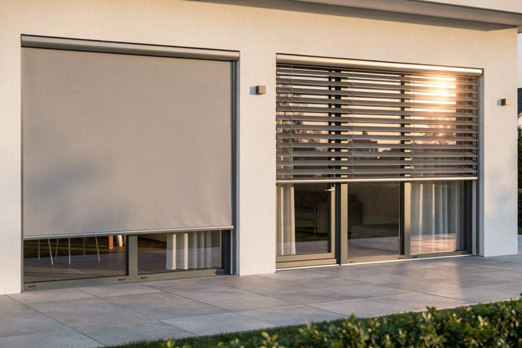 Hutter Fensterbau – Sonnenschutz im Außenbereich: Textile Screens, Jalousien, Raffstores und Rollläden