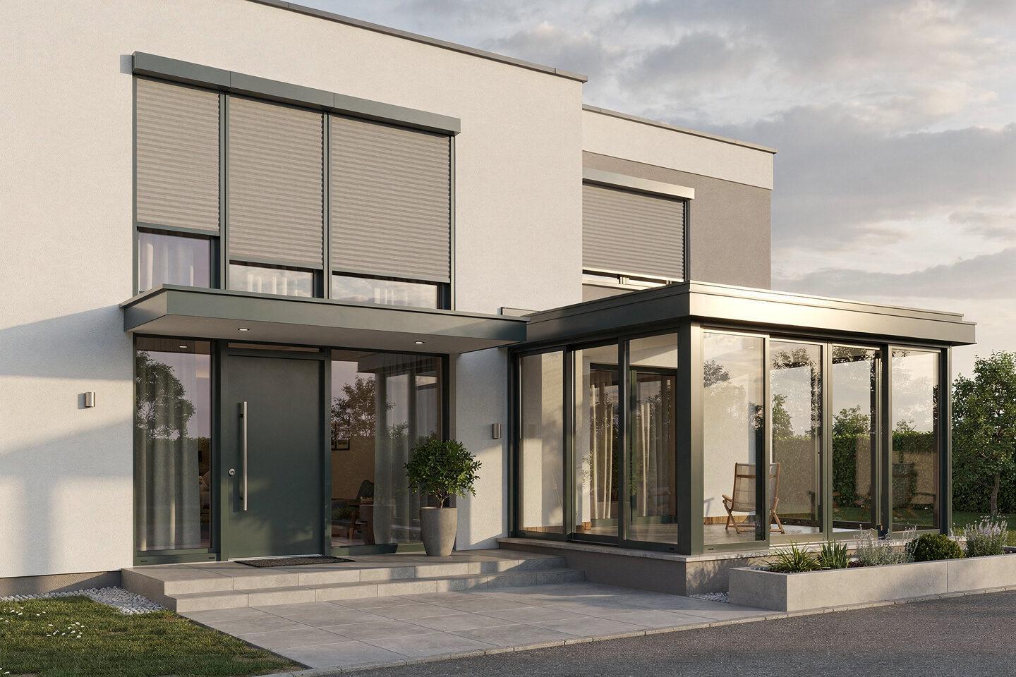 Fenster – Haustüren und Vordächer, Wintergarten und Terrassendach, Rollläden, Jalousien und Textil-Screens – Hutter Fensterbau